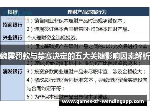 魏震罚款与禁赛决定的五大关键影响因素解析